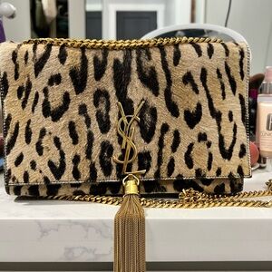 YSL Kate bag animal print with tassel